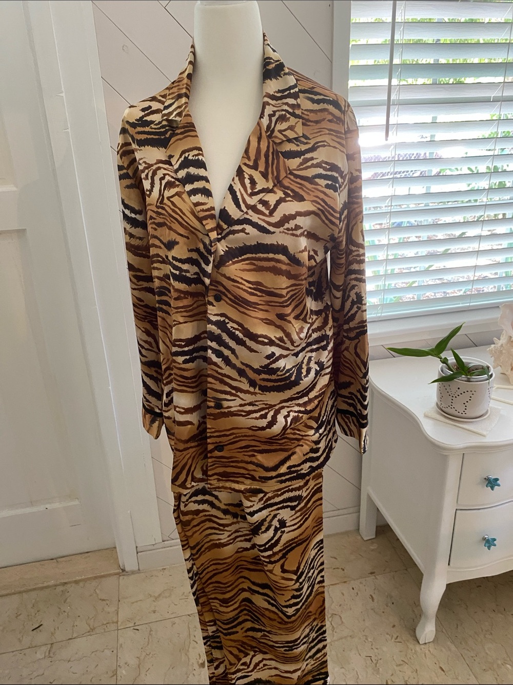 Victoria's Secret Leopard Print Slip - Brown, Black & Cream